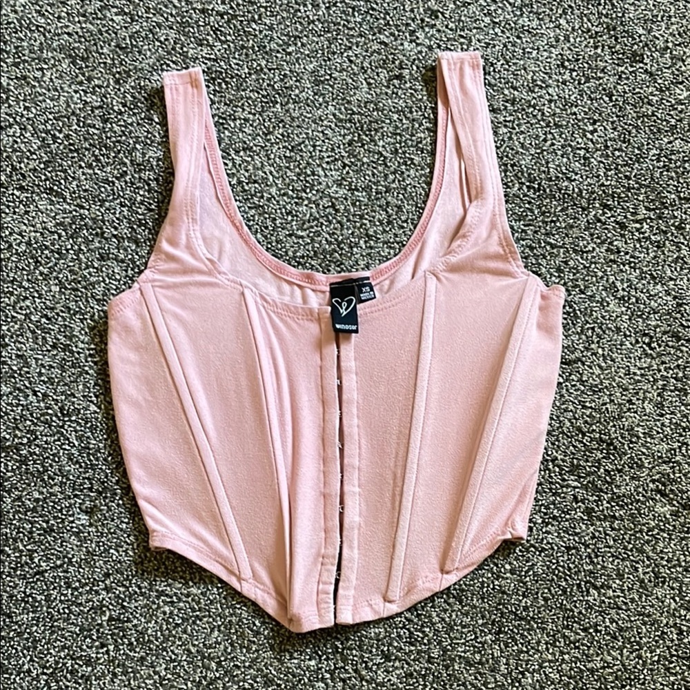 Windsor Pink Fitted Bustier Bodysuit